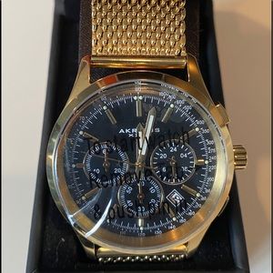 Akribos XXIV chronograph black dial men’s watch